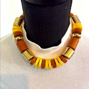 Yellow and Gold Beaded Necklace